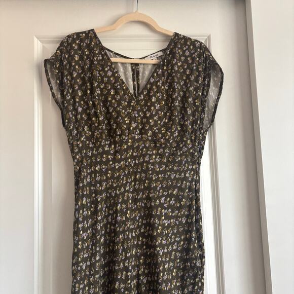 Madewell Women’s Wide V-Neck Midi Slip Dress Ditsy Floral Babydoll Soft Girl 8 - Picture 3 of 16